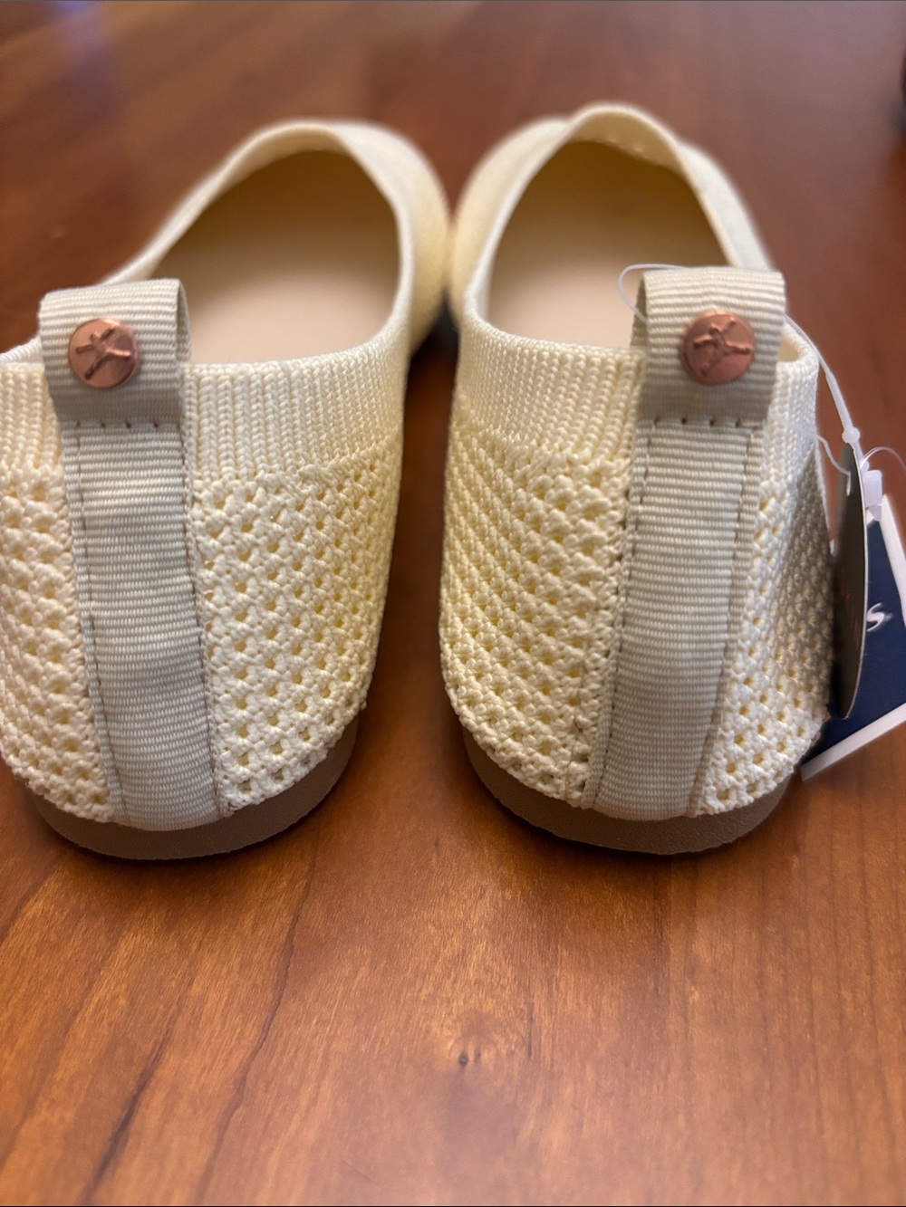 Danskin Knit Ballet Flats in Black and Cream - Picture 4 of 11